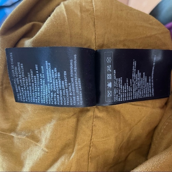 BA&SH Liam Belted Goat Suede Button Fly Shorts Camel Brown Size 1 US S/4 - Picture 14 of 15